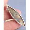 Pendentif Pyrite sur Agate marquise Pendentifs pierres naturelles PAC61.2