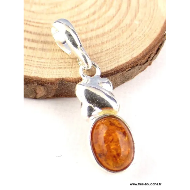 Petit pendentif Ambre de la Baltique - Pendentifs pierres naturelles