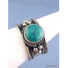 Bague traditionnelle tibétaine Turquoise Bagues tibétaines bouddhistes ref 4700.3