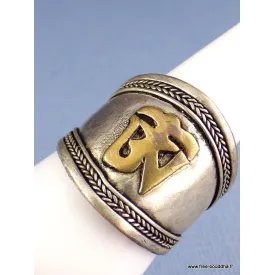 Bague tibétaine Symbole Om - Bagues tibétaines bouddhistes