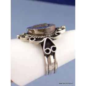Bague tibétaine Om couleur Lapis lazuli - Bagues tibétaines bouddhistes