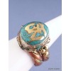 Bague tibétaine bouddhiste tresse cuivre et laiton T 58 Bagues tibétaines bouddhistes ref 405.4