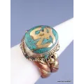 Bague tibétaine bouddhiste tresse cuivre et laiton T 58 - Bijoux en Cuivre