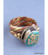 Bague tibétaine bouddhiste tresse cuivre et laiton T 58 Bagues tibétaines bouddhistes ref 405.4