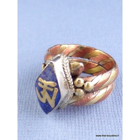 Bague tibétaine bouddhiste tresse T 56 Bagues tibétaines bouddhistes ref 405.6