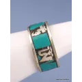 Bague turquoise Mantra de Chenrezi - Bagues tibétaines bouddhistes