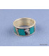 Bague turquoise Mantra de Chenrezi Bagues tibétaines bouddhistes BT22