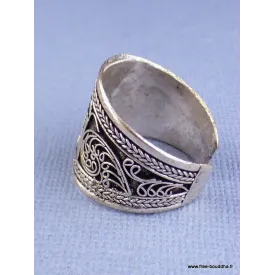 Bague tibétaine bouddhiste filigrane OM 56/62 - Bagues tibétaines bouddhistes