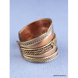 Bague tibétaine bouddhiste Mantra de Chenrezi 55/62 - Bagues tibétaines bouddhistes