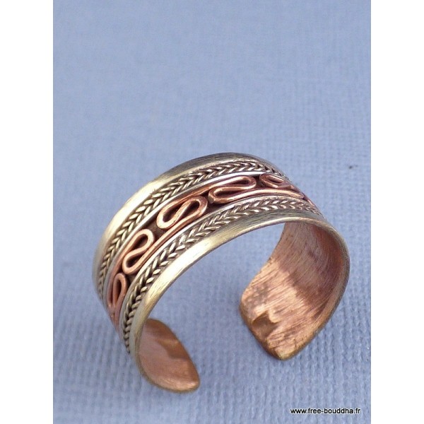 Bague tibétaine métal CUIVRE 60/66 Bagues tibétaines bouddhistes BT50