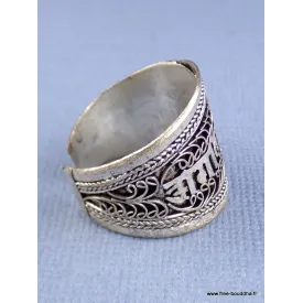 Bague tibétaine filigrane mantra - Bagues tibétaines bouddhistes