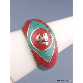 Bague tibétaine Symbole Om Bouddhiste T 63 Bagues tibétaines bouddhistes REF 3669