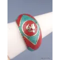 Bague tibétaine Symbole Om Bouddhiste T 63 - Bagues tibétaines bouddhistes