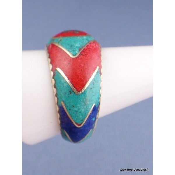 Bague tibétaine Symbole Om Bouddhiste T 63 Bagues tibétaines bouddhistes REF 3669