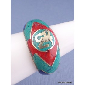 Bague tibétaine Symbole Om Bouddhiste T 62 Bagues tibétaines bouddhistes REF 3669.1