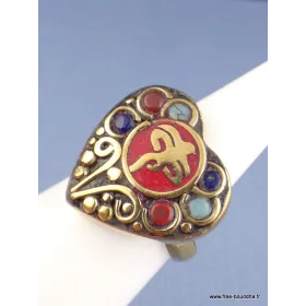 Bague tibétaine bouddhiste Yeux de Bouddha - Bagues tibétaines bouddhistes