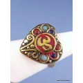 Bague Coeur Om tibétain taille ajustable - Bagues tibétaines bouddhistes