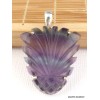 Pendentif Multi-fluorite sculptée semi-oval Pendentifs pierres naturelles RV27.2