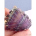 Pendentif Multi-fluorite sculptée semi-oval Pendentifs pierres naturelles RV27.2