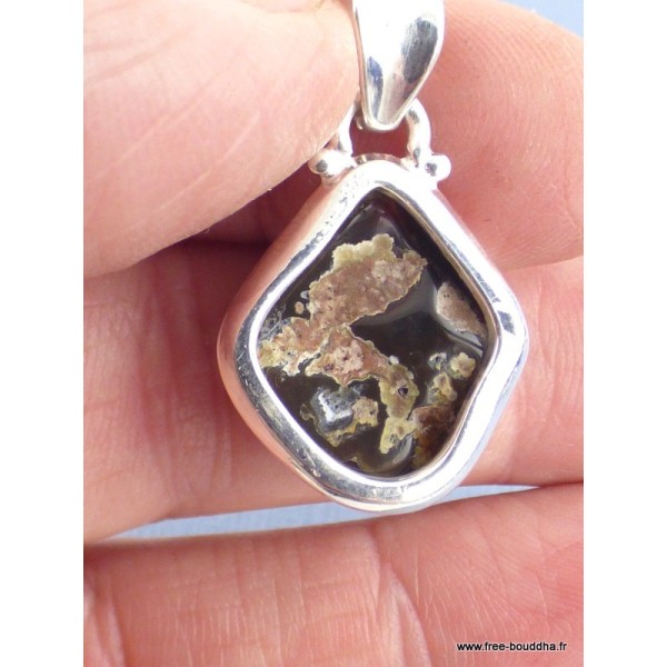 Pendentif Agate de Feu asymétrique Pendentifs pierres naturelles PAC77.1