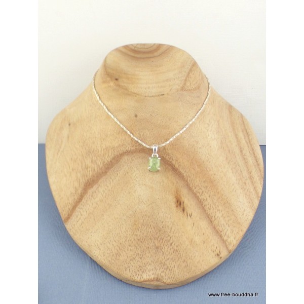 Pendentif Cyanite verte facettée Bijoux en Cyanite Verte PAC79