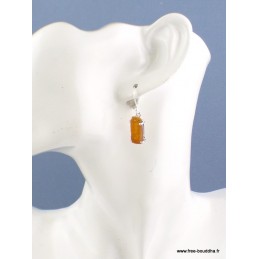 Boucles d'oreilles Cyanite Orange brute Pendentifs pierres naturelles PAC84