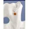 Boucles d'oreilles carrées Cyanite Orange brute Bijoux en Cyanite Orange PAC84.1