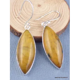 Boucles d'oreilles en Nellite forme marquise - Bijoux en Nellite