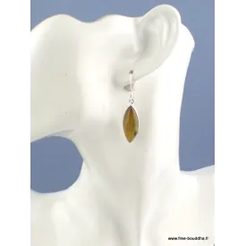Boucles d'oreilles en Nellite forme marquise - Bijoux en Nellite
