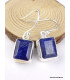 Boucles d'oreilles Saphir facetté Bijoux en saphir bleu PAC92