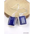 Boucles d'oreilles Saphir facetté - Bijoux en saphir bleu