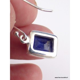 Boucles d'oreilles Saphir facetté Bijoux en saphir bleu PAC92