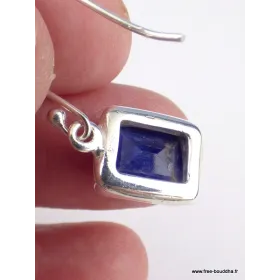 Boucles d'oreilles Saphir facetté - Bijoux en saphir bleu