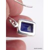 Boucles d'oreilles Saphir facetté Bijoux en saphir bleu PAC92