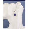 Boucles d'oreilles Saphir facetté Bijoux en saphir bleu PAC92