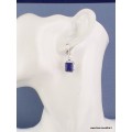 Boucles d'oreilles Saphir facetté Bijoux en saphir bleu PAC92