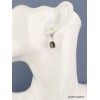 Boucles d'oreilles ovales Quartz fumé facetté Boucles d'oreilles en pierres PAC96.1