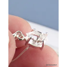 Boucles d'oreilles Diamant d'Herkimer brut - Bijoux en Diamant d'Herkimer