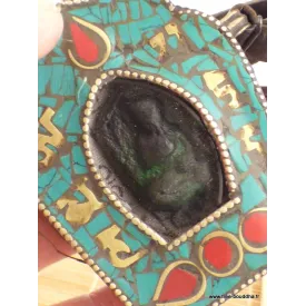Gros pendentif tibétain bouddhiste Ghau - Pendentifs tibétains bouddhistes