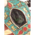 Gros pendentif tibétain bouddhiste Ghau Bijoux tibetains bouddhistes ref 29A