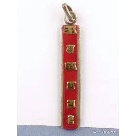 Pendentif tibétain réversible MANTRA DE CHENREZI-ds - Pendentifs tibétains bouddhistes