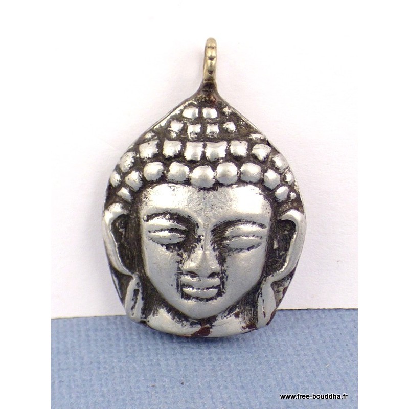 Tête de Bouddha pendentif métal Bijoux tibetains bouddhistes ref 31.1