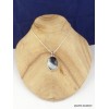 Pendentif oval Agate noire à bandes facettée Pendentifs pierres naturelles XV3