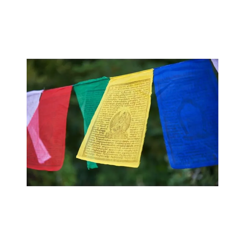 Drapeaux tibétains divinités bouddhistes x 10 Moyen modèle qualité supérieure - Drapeaux tibétains
