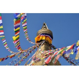 Drapeaux tibétains divinités bouddhistes x 10 Grand modèle qualité supérieure Drapeaux tibétains drapeau GM1