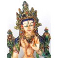 Statuette bouddhiste Tara Blanche peinte à la main Statuettes Bouddhistes STU6