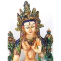 Statuette bouddhiste Tara Blanche peinte à la main - Artisanat Tibétain - Statuettes bouddhistes tibétaines artisanales