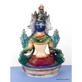 Statuette bouddhiste Tara Blanche peinte à la main Objets rituels bouddhistes STU6