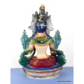 Statuette bouddhiste Tara Blanche peinte à la main - Artisanat Tibétain - Statuettes bouddhistes tibétaines artisanales