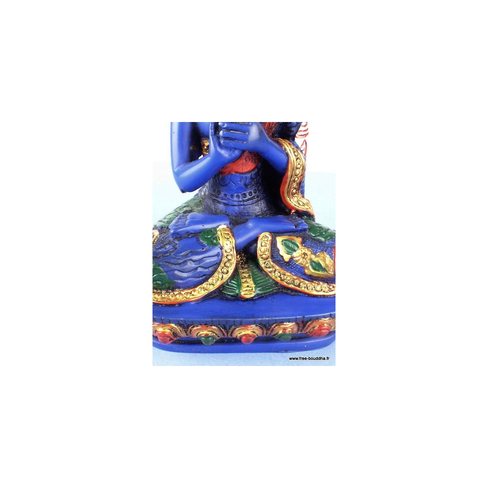 Bouddha bleu de Mdecine  Sculpture spirituelle 14 cm